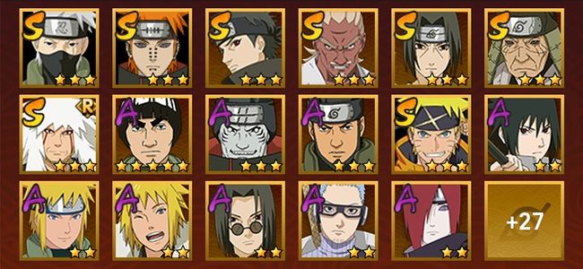 火影忍者V10 8S忍 36A忍 147忍 1167S碎片 17通灵 500W战力 前1000名 暗部