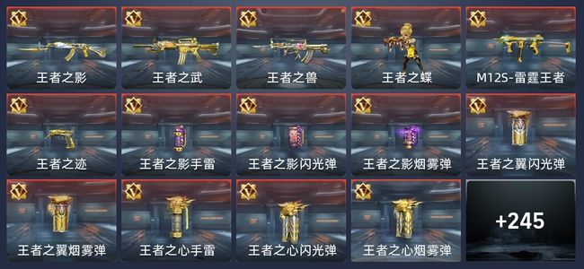 穿越火线：枪战王者16王者 252英雄武器 7英雄角色 593万化 专家S