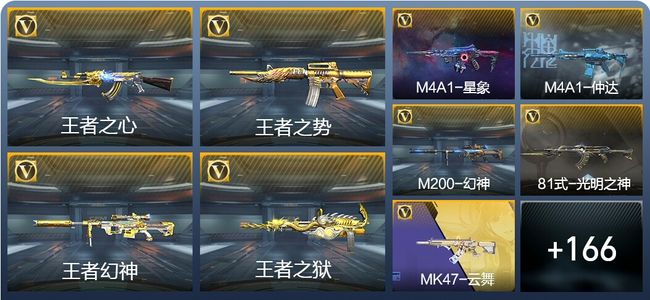 穿越火线：枪战王者V7 5王者武器 203英雄武器 5英雄角色 296万化 枪神