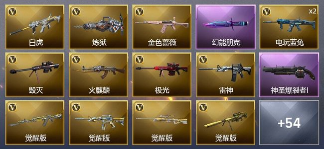 穿越火线（CF）46V武器 1V角色 20皮肤 可排位 传奇