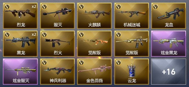 穿越火线（CF）1传说武器 1王者武器 2炫金武器 18V武器 3皮肤 可排位 大师