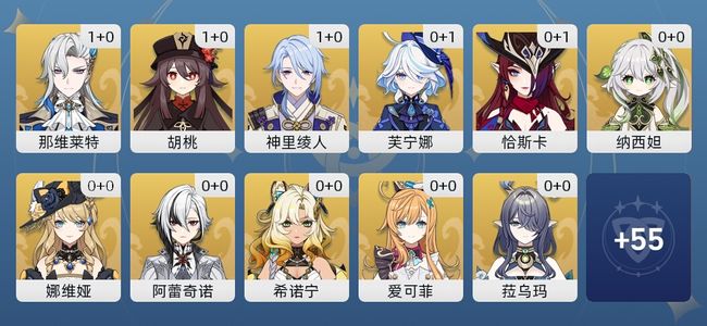 原神41黄 32角色黄 9武器黄 23五星角色 7五星武器 女主 60级