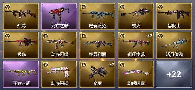 穿越火线（CF）1王者武器 29V武器 1V角色 12皮肤 可排位