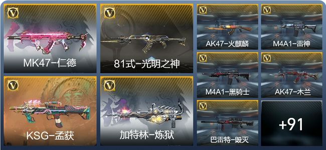 穿越火线：枪战王者V5 4王者武器 123英雄武器 27英雄角色 191万化 枪王SSS