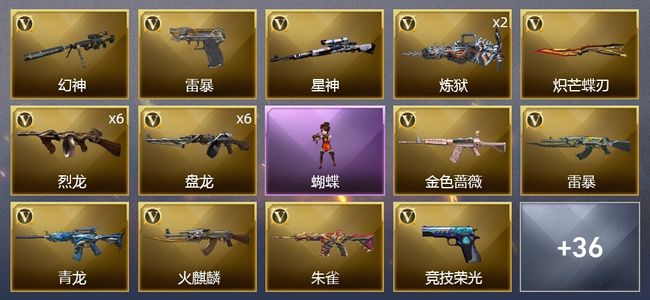 穿越火线（CF）73V武器 1V角色 9皮肤 可排位 新锐