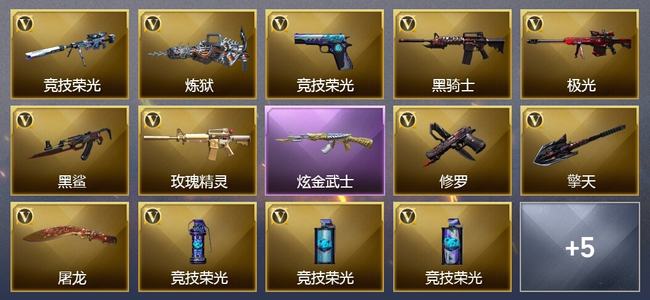 穿越火线（CF）0传说角色 0传说武器 0王者武器 1炫金武器 17V武器 5V角色 1皮肤 可排位 新锐