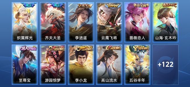 王者荣耀V6 4传说 35史诗 134皮肤 118英雄 至尊星耀I