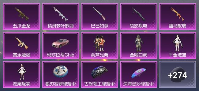 和平精英【苹果版】1载具 6升级枪 4粉装 0尾迹 128套装 57280热力 14印记