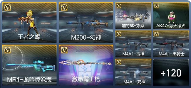 穿越火线：枪战王者V3 1王者武器 129英雄武器 4英雄角色 195万化 枪王S