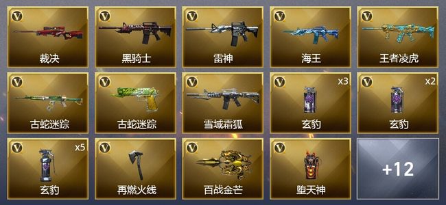 穿越火线（CF）27V武器 3皮肤 可排位 传奇