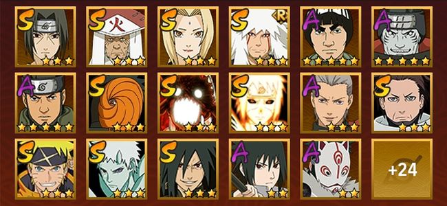 火影忍者V12 11S忍 30A忍 151忍 1630S碎片 23通灵 1000W战力 前50名 中忍