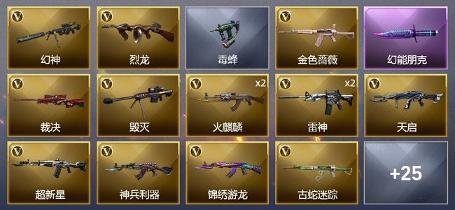 穿越火线（CF）32V武器 15皮肤 可排位 宗师