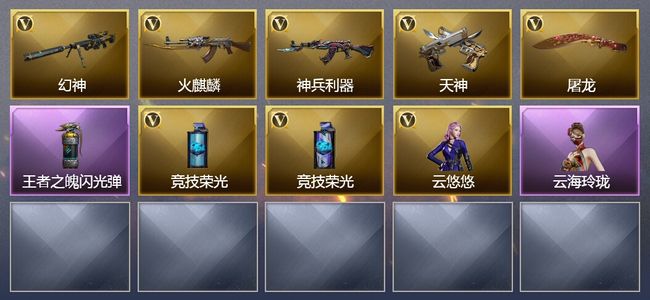 穿越火线（CF）1传说武器 3王者武器 1皮肤 可排位 新锐