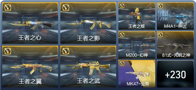 穿越火线：枪战王者12王者武器 239英雄武器 5英雄角色 113万化 大师S