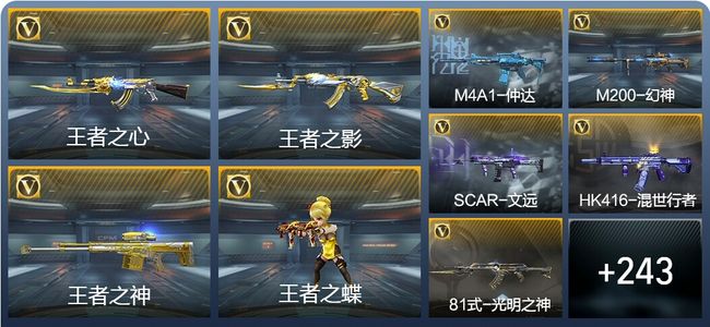 穿越火线：枪战王者V6 13王者武器 252英雄武器 7英雄角色 355万化 枪圣S