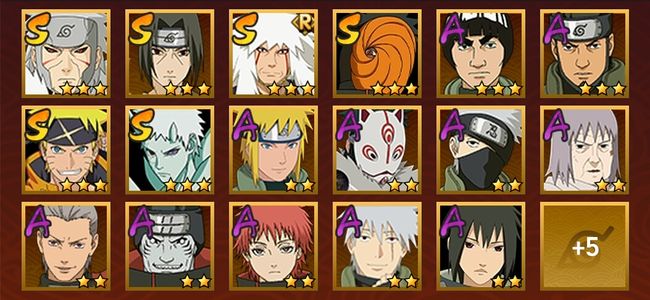 火影忍者V7 6S忍 16A忍 80忍 809S碎片 15通灵 400W战力 前1000名 中忍