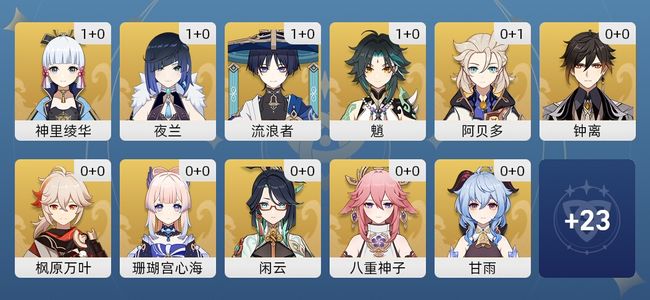 原神42黄 32角色黄 10武器黄 19五星角色 9五星武器 男主 59级
