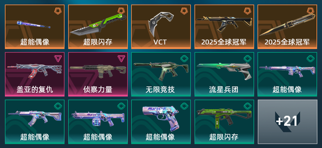 无畏契约5橙皮 2紫皮 35皮肤 12030皮肤总价值 490已用源晶 白银
