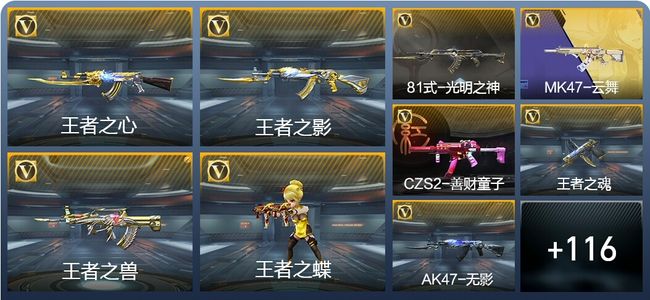 穿越火线：枪战王者V4 7王者武器 144英雄武器 5英雄角色 192万化 专家S