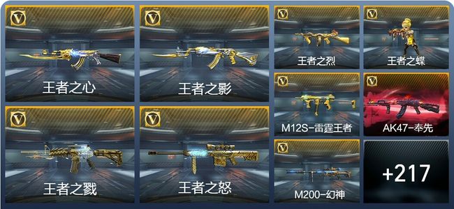 穿越火线：枪战王者V8 26王者武器 255英雄武器 6英雄角色 494万化 枪神