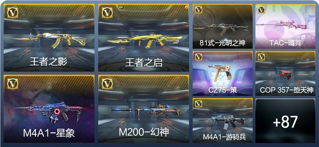 穿越火线：枪战王者V6 3王者武器 96英雄武器 4英雄角色 261万化 大师