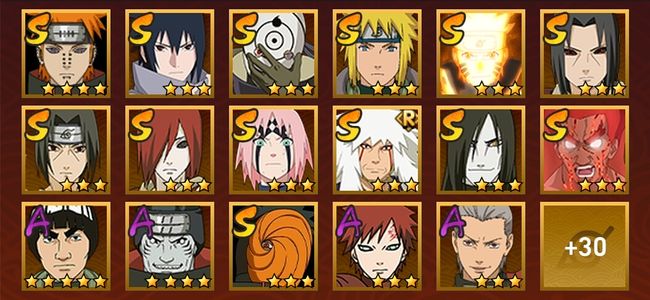 火影忍者V10 15S忍 32A忍 164忍 1891S碎片 19通灵 700W战力 影级