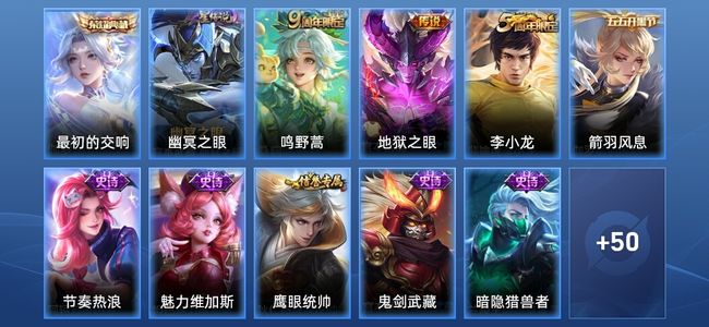 王者荣耀1典藏 1星传说 2传说 16史诗 61皮肤 至尊星耀V