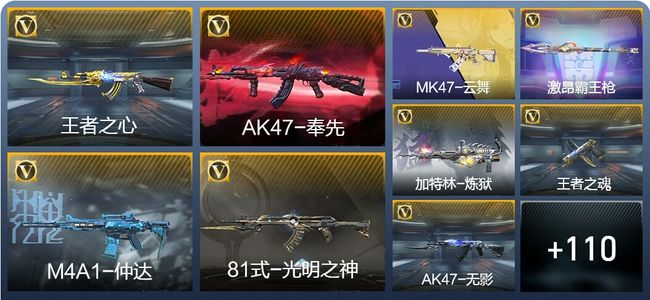 穿越火线：枪战王者V5 11王者武器 119英雄武器 3英雄角色 175万化 枪圣SSS