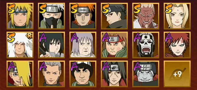 火影忍者【苹果版】V9 8S忍 20A忍 28忍 800W战力 前100名 下忍