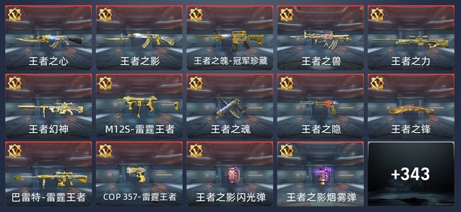 穿越火线：枪战王者41王者 343英雄武器 14英雄角色 583万化 专家S