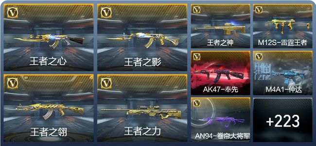 穿越火线：枪战王者V7 25王者武器 251英雄武器 1英雄角色 458万化 枪圣S