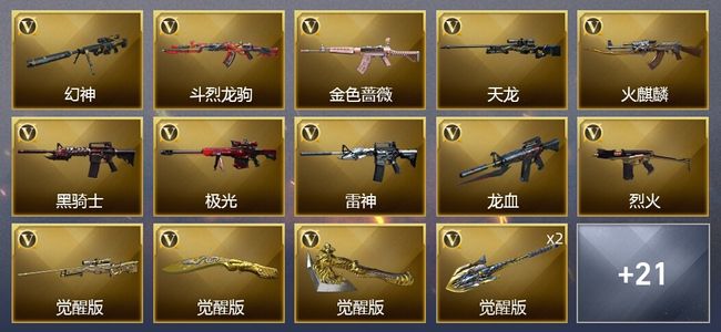 穿越火线（CF）1炫金武器 35V武器 10皮肤 可排位 枪王