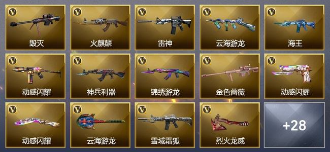穿越火线（CF）28V武器 12皮肤 可排位 宗师