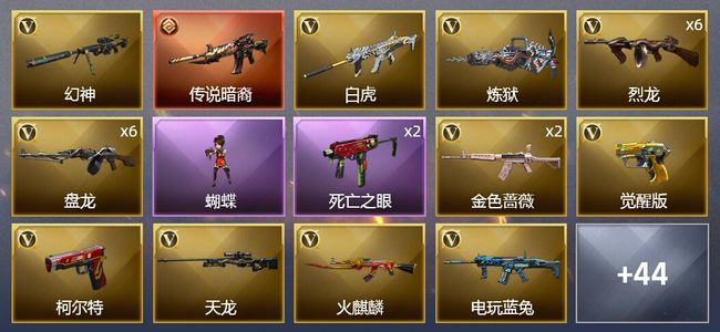 穿越火线（CF）1传说武器 2王者武器 85V武器 4V角色 21皮肤 可排位 宗师