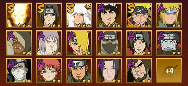 火影忍者V5 4S忍 17A忍 80忍 568S碎片 11通灵 200W战力 前1000名 暗部