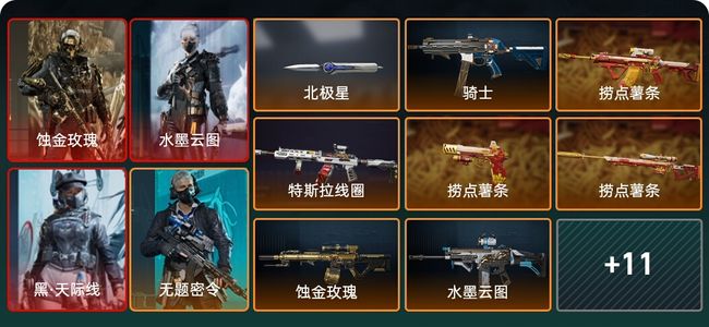 三角洲行动总资产173.2M 4干员外观 1传说近战 18传说枪械 钻石