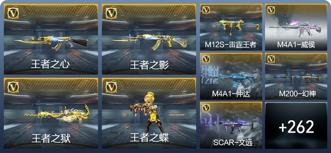 穿越火线：枪战王者V5 14王者武器 302英雄武器 1英雄角色 465万化 枪皇