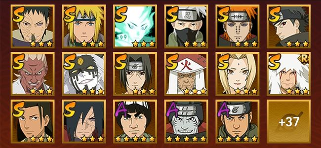 火影忍者V12 18S忍 36A忍 160忍 2450S碎片 19通灵 900W战力 前500名 中忍