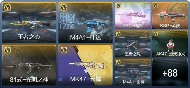 穿越火线：枪战王者V5 4王者武器 99英雄武器 190万化 枪王S