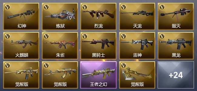 穿越火线（CF）2王者武器 2炫金武器 47V武器 2V角色 9皮肤 可排位 枪王