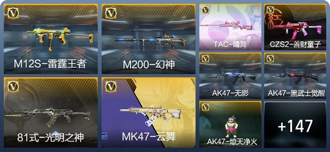 穿越火线：枪战王者V2 6王者武器 160英雄武器 4英雄角色 263万化 枪皇SSS