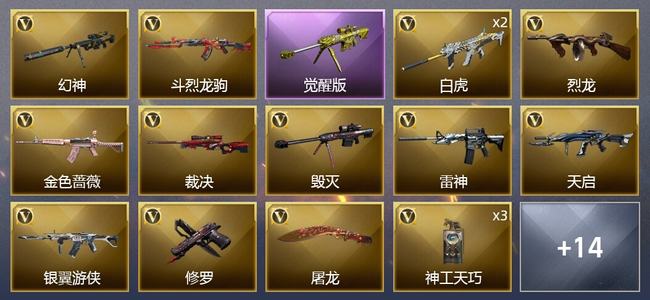 穿越火线（CF）1王者武器 21V武器 2V角色 14皮肤 可排位 传奇