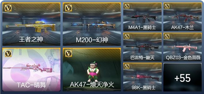 穿越火线：枪战王者3王者武器 64英雄武器 78万化 大师SS