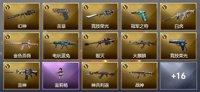穿越火线（CF）3王者武器 44V武器 6V角色 12皮肤 可排位