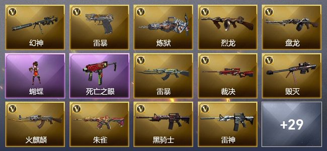 穿越火线（CF）8王者武器 9炫金武器 89V武器 8V角色 3皮肤 可排位