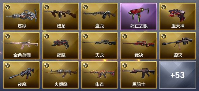 穿越火线（CF）19王者武器 1炫金武器 128V武器 11V角色 8皮肤 可排位