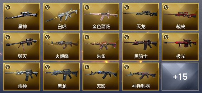 穿越火线（CF）4王者武器 60V武器 6V角色 7皮肤 可排位