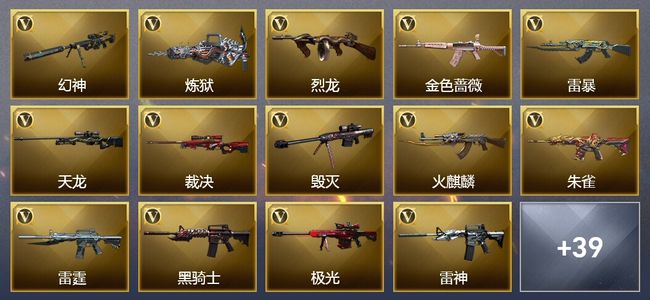 穿越火线（CF）8王者武器 9炫金武器 94V武器 14V角色 15皮肤 可排位
