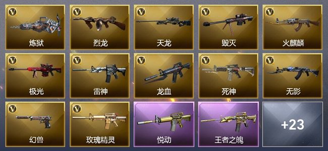 穿越火线（CF）6王者武器 37V武器 11V角色 8皮肤 可排位