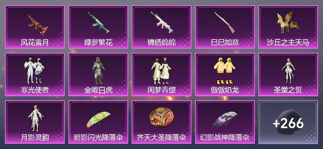 和平精英4升级枪 6粉装 4尾迹 158套装 5,8162热力 8印记